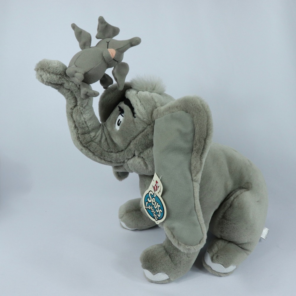 1998‎ Universal Studios Dr. Seuss Landing Grey Horton Hears a Who Plush Baby NEW